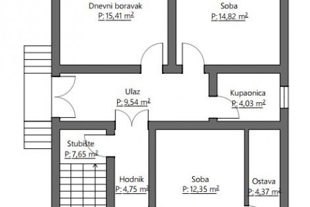 Belišće, kuća katnica, Starovalpovački put, 211,22 m2