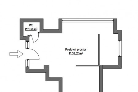Belišće, centar, poslovni prostor, 40 m2 - NAJAM