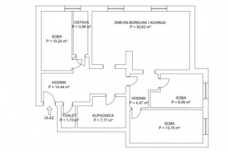 Belišće, centar, komforan 4-soban stan, 96,15 m2