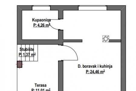 Bistrinci, vikendica uz Dravu, 64,19 m2