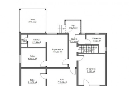 Bistrinci, kuća sa 3 spavaće sobe, 222,18 m2