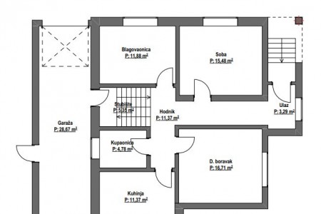Bilje, kuća visokoprizemnica, 223,97 m2, VIRTUALNA ŠETNJA